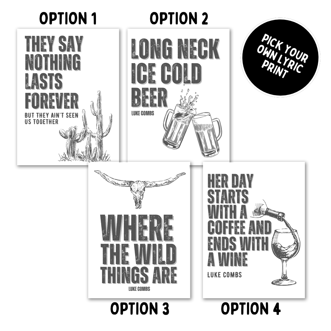 Luke Combs Setlist Bundle