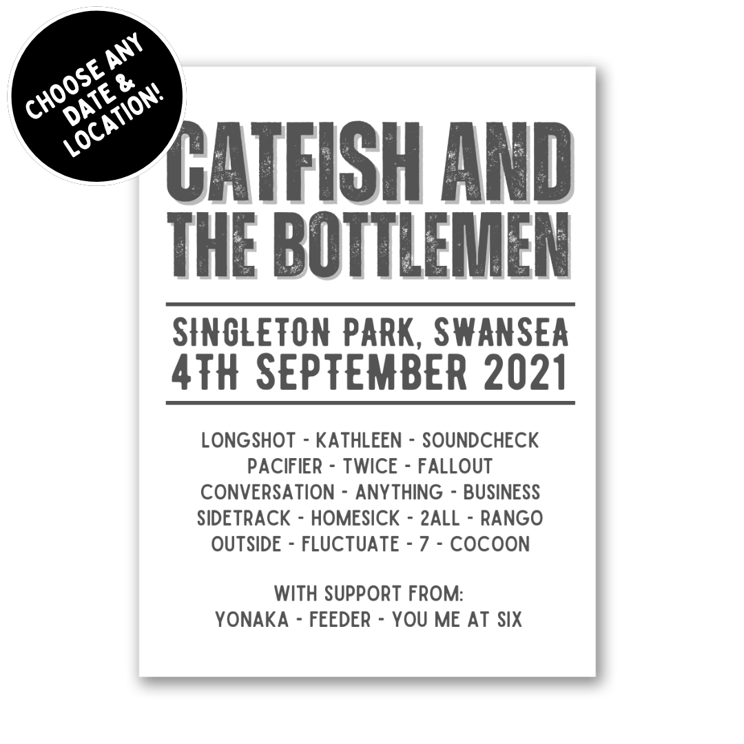 Catfish And The Bottlemen Setlist Print