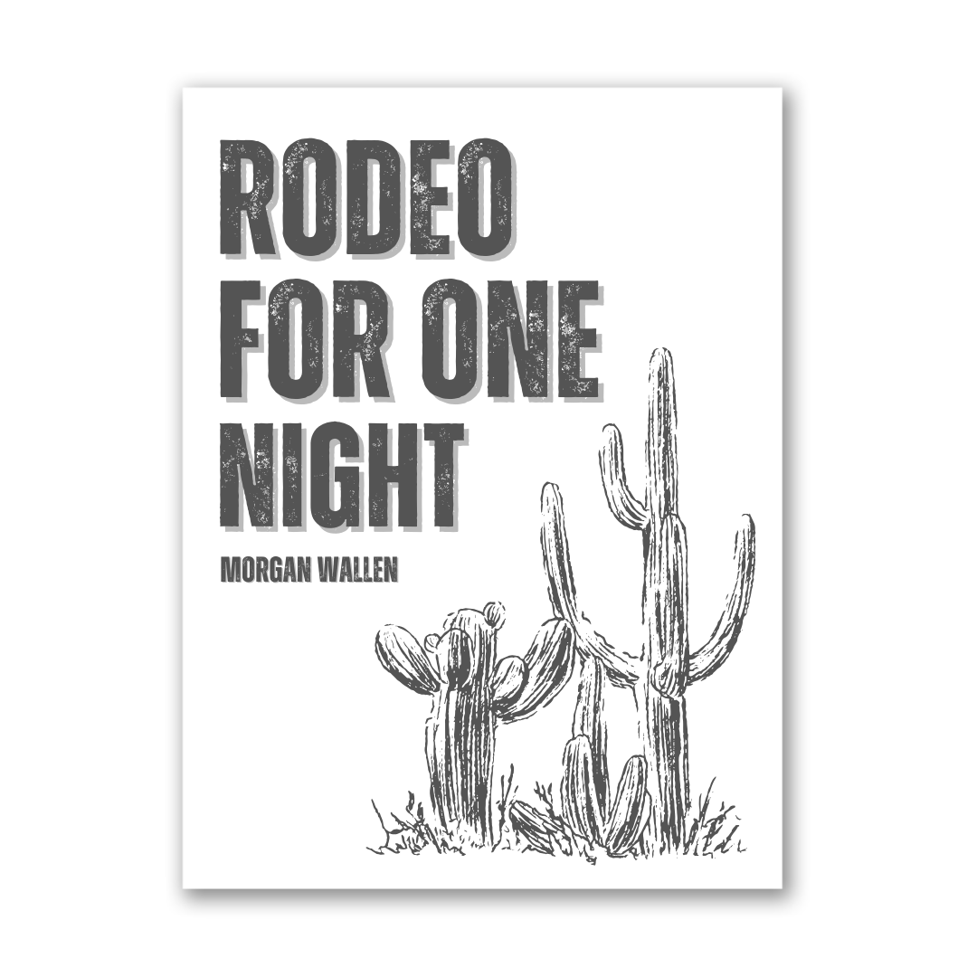 Rodeo For One Night Print - Morgan Wallen