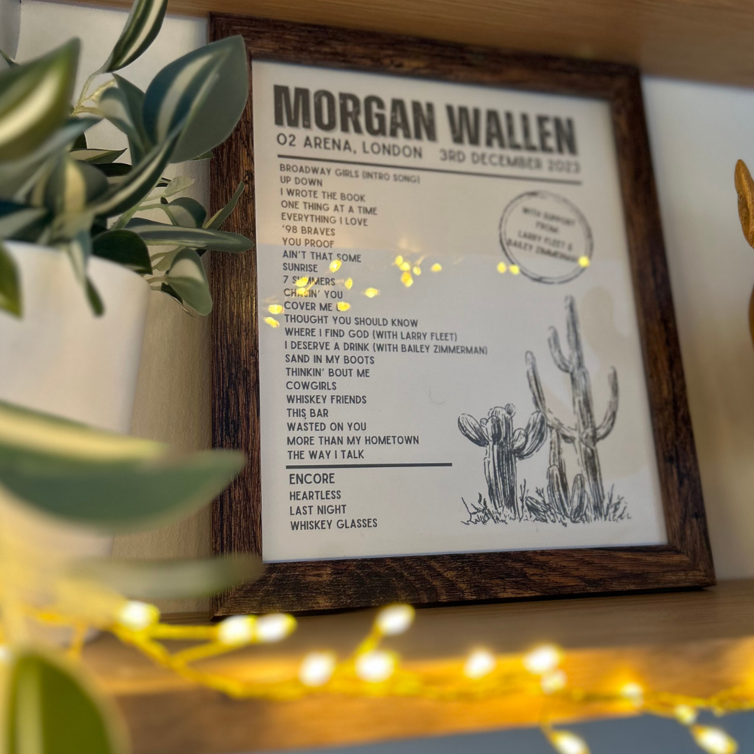 Morgan Wallen Setlist Print