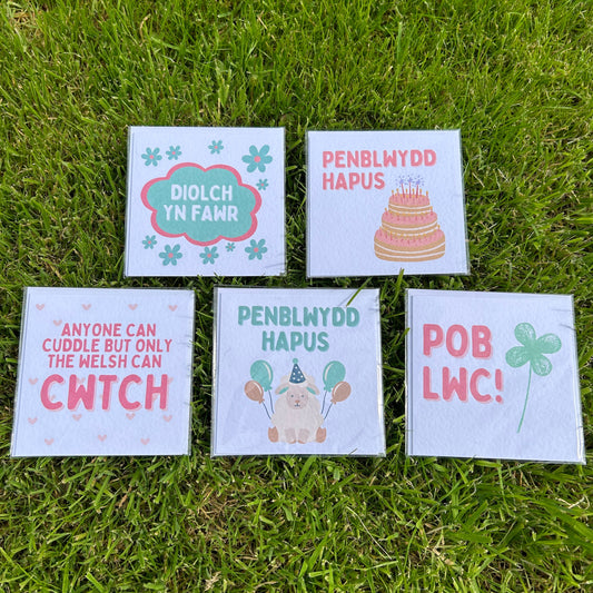 Pack of 5 Welsh Cards