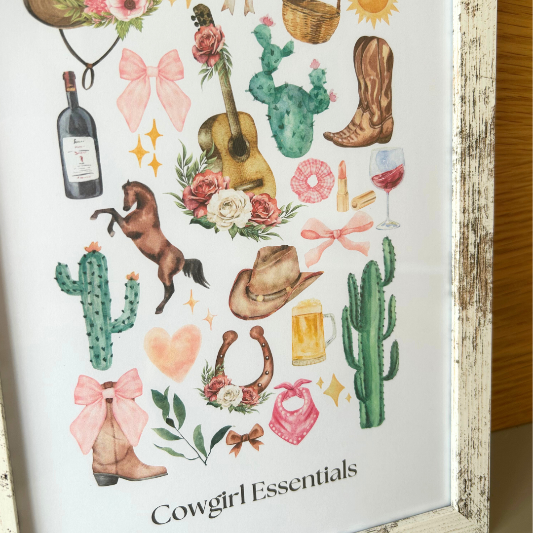 Cowgirl Essentials Print & Frame