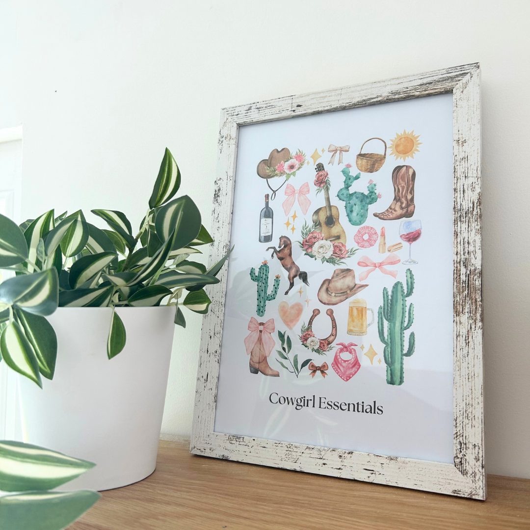 Cowgirl Essentials Print & Frame