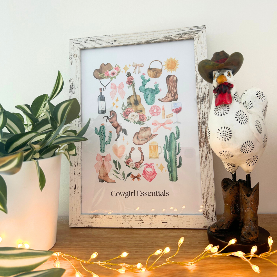 Cowgirl Essentials Print & Frame