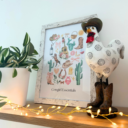 Cowgirl Essentials Print & Frame