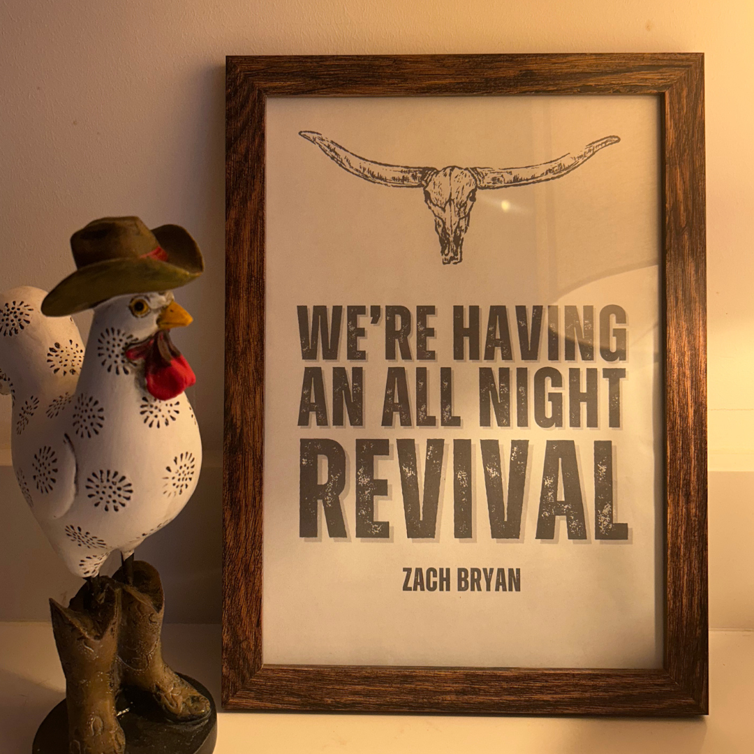 Zach Bryan Lyric Print