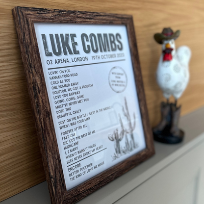 Luke Combs Setlist & Frame