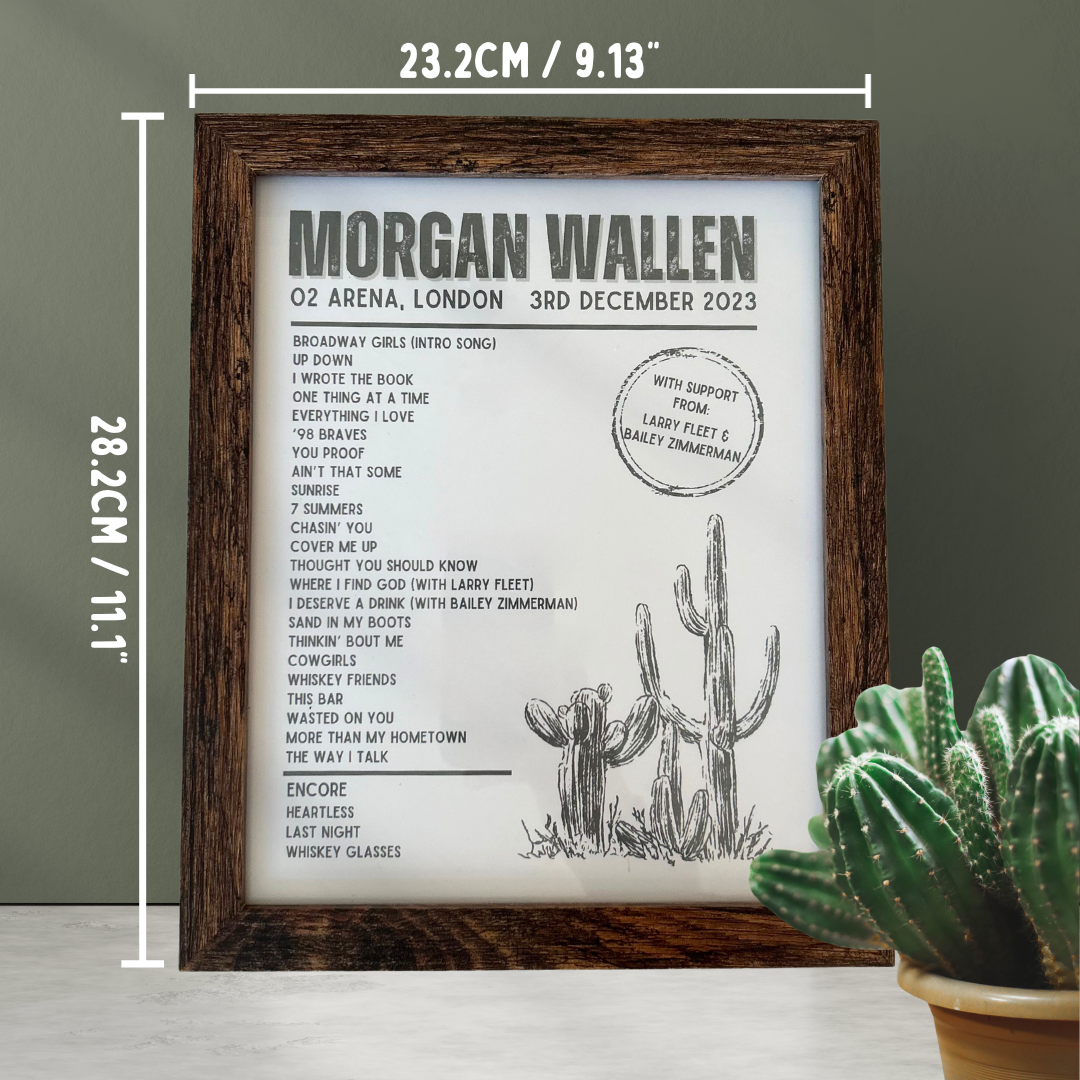 Morgan Wallen Setlist & Frame