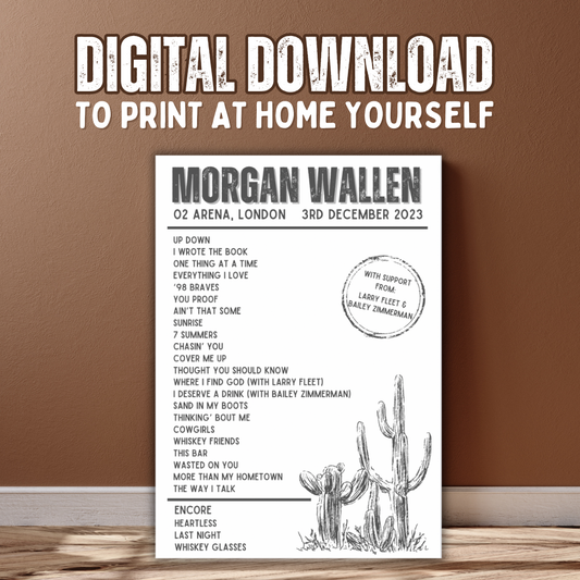 Morgan Wallen Setlist - Digital Download