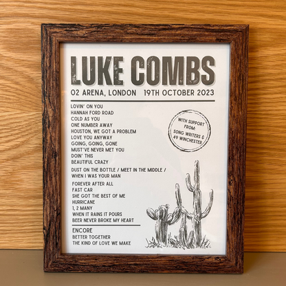 Luke Combs Setlist & Frame