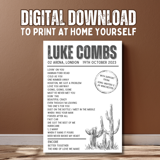 Luke Combs Setlist - Digital Download