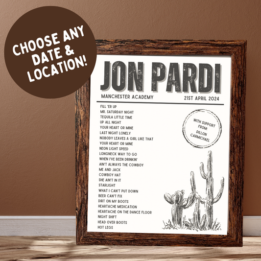 Jon Pardi Setlist & Frame