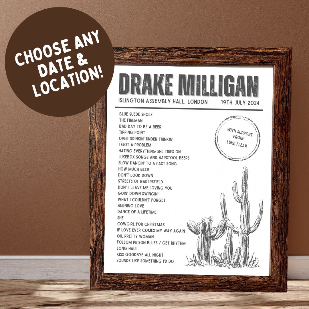 Drake Milligan Setlist & Frame